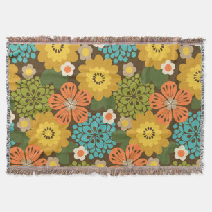 Cobertor Allana Garden Hawaiian Graphical Floral - Brown