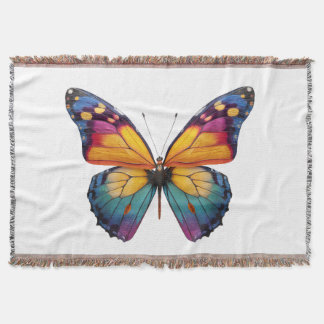 Cobertor Almofada com um desenho de uma Borboleta colorida.