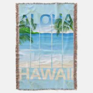 Cobertor Aloha Hawaii Island Beach