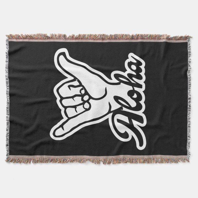 Cobertor Aloha Shaka Hand, sinal de Hang Loose (Frente)