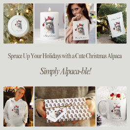 Cobertor Alpaca de Natal bonito, personalizado