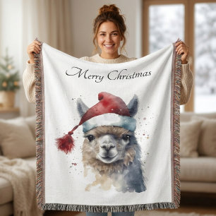 Cobertor Alpaca de Natal, personalizável