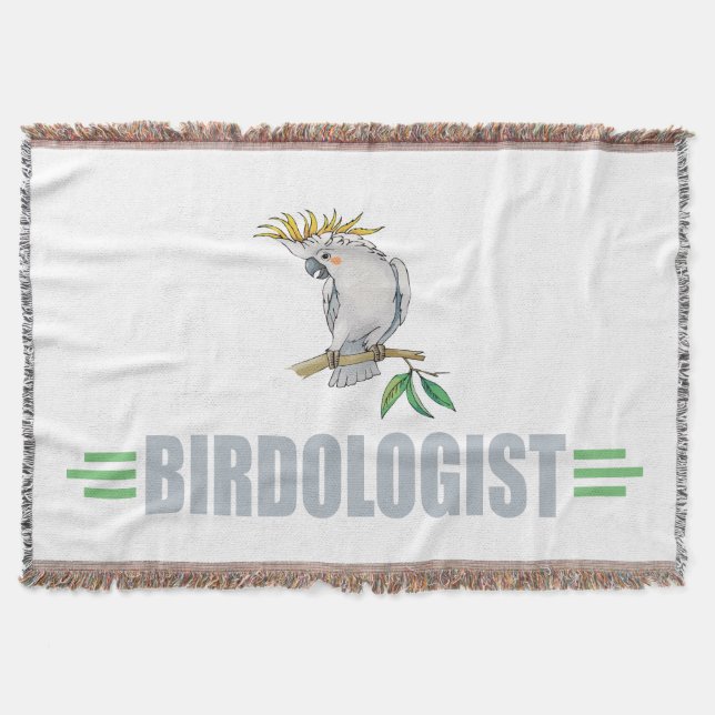 Cobertor Amante de Cacatua Engraçado (Frente)
