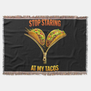 Cobertor Amante de Taco Engraçado Para de Olhar