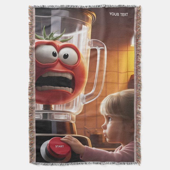 Cobertor Amante de tomate de garota fantástica (Frente Vertical)