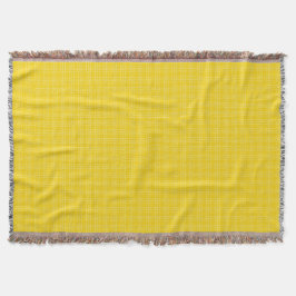 Cobertor amarelo tecido exibido horizontalmente