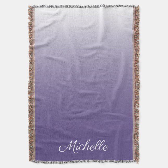 Cobertor Ambre ultra violeta personalizada de gradiente (Frente Vertical)