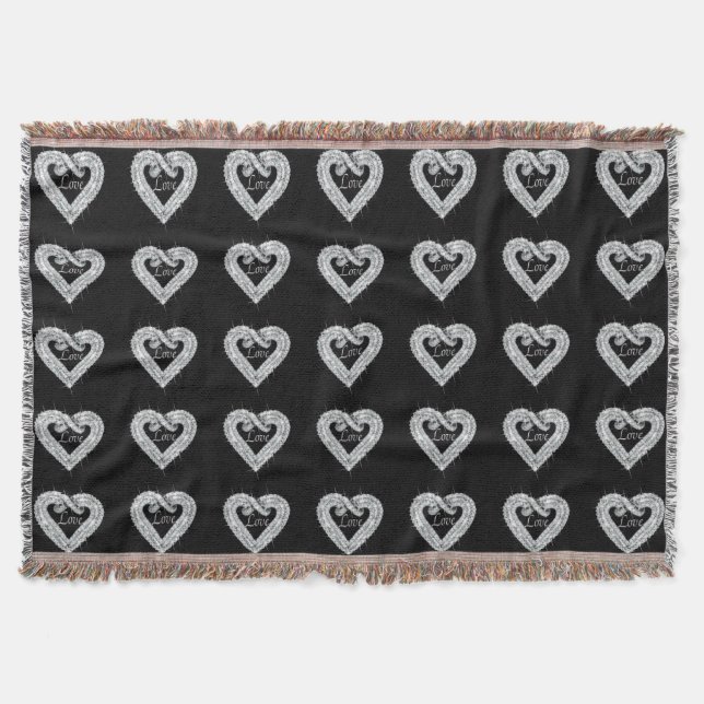 Cobertor Ame Diamond Heart Throw Blanket (Frente)