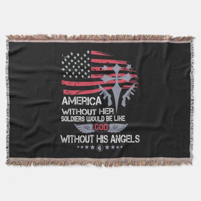 Cobertor America Without Her Soldiers (Frente)