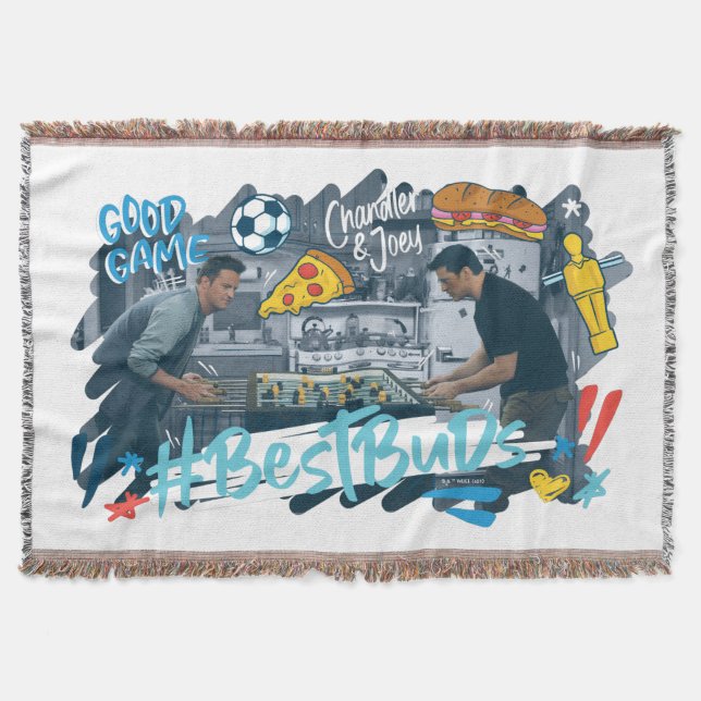 Cobertor AMIGOS™ | Chandler & Joey - Melhores Buds (Frente)