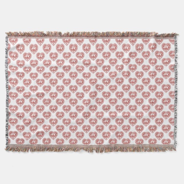 Cobertor Amor com Flamingo de Coração Texturizado (Frente)