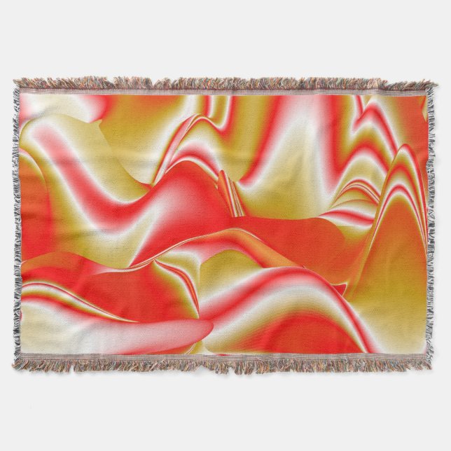 Cobertor Amor e Abstrato 3D Rainbowart Dourado (Frente)
