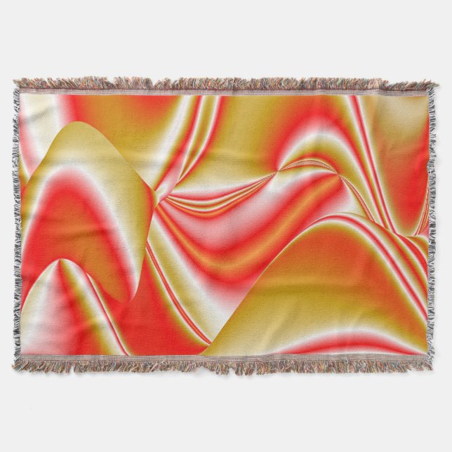 Cobertor Amor e Abstrato 3D Rainbowart Dourado (Frente)