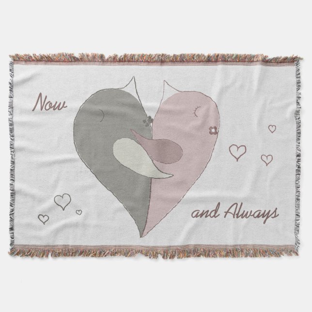 Cobertor Amor Pássaros Coração (Frente)