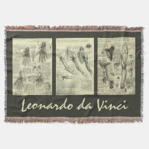 Cobertor Anatomia humana por Leonardo da Vinci