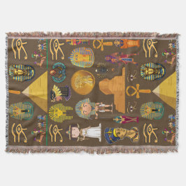 Cobertor Ancient Egyptian Hieroglyphic -Pattern Symbol
