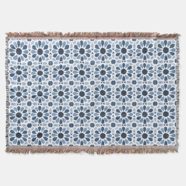 Cobertor Andaluz Ecos: Geometria Marroquina Boho (Frente)