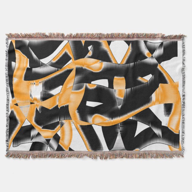 Cobertor Ângulo estranho de fitas queimadas, arranhão branc (Frente)