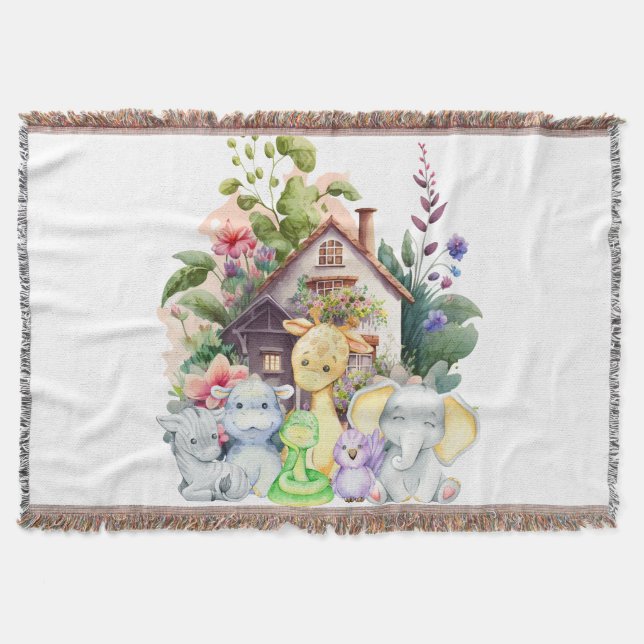 Cobertor Animais Cachorros Jogam Cobertura (Frente)