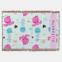 Animais do Mar, Octopus, água-viva, coração, seu n