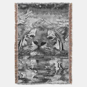 Cobertor AnimalArtBW_Tiger_006