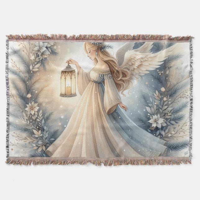 Cobertor Anjo Celestial de Inverno Lanterna da Paz (Frente)