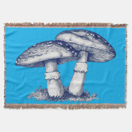 Cobertor Antique of mushroom drawing