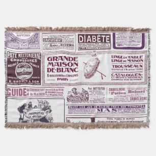 Cobertor Anúncios em jornais franceses Vintage 1910