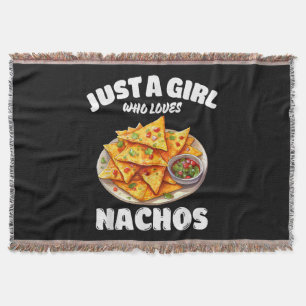 Cobertor Apenas Uma Garota Que Ama Nachos Amante de Comida