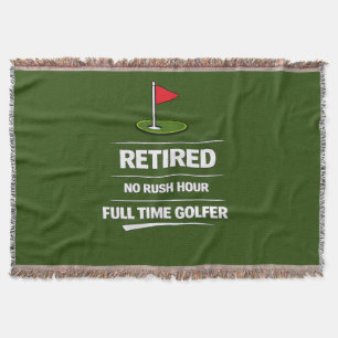 Cobertor Aposentadoria de golfe com bandeira de golfe no ve