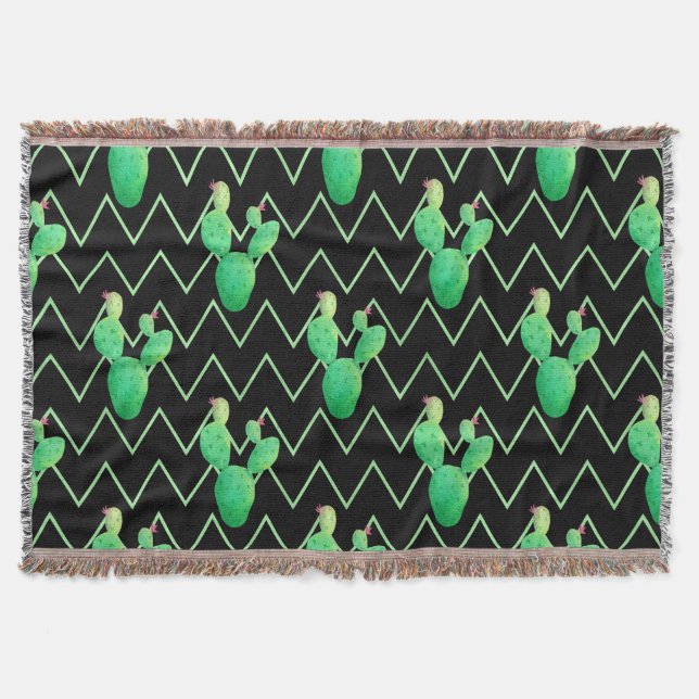 Cobertor Aquarela Cactus (Frente)