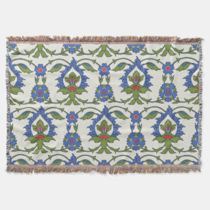 Cobertor Árabe Tradicional: Iznik Azulejo Invisível.