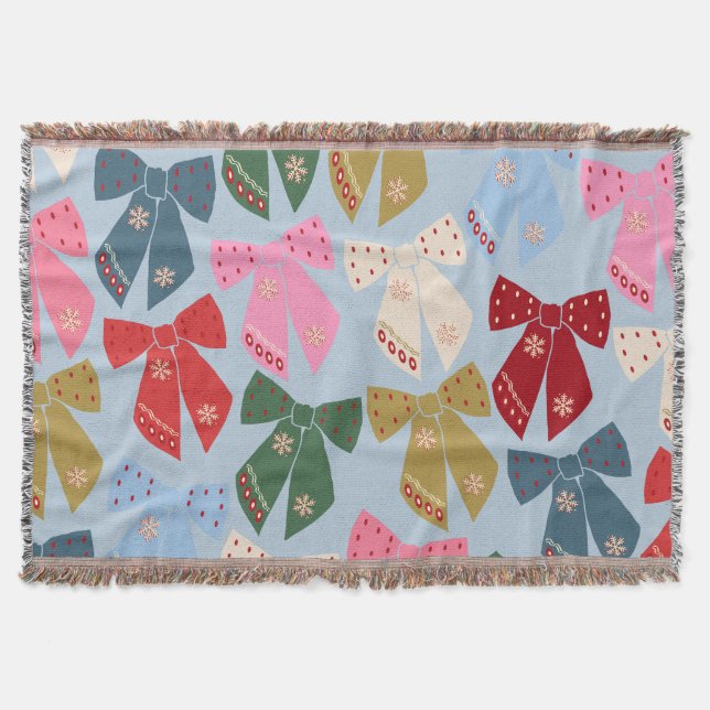 Cobertor Arcos de Natal Azul (Frente)