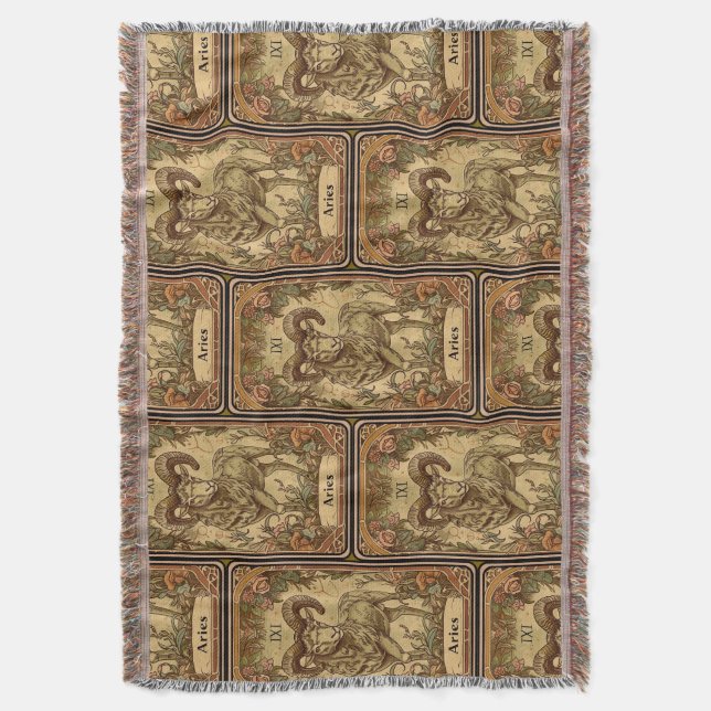 Cobertor Aries - Sinal Zodiac (Frente Vertical)