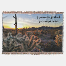 Cobertor Arizona Desert Sunset Cactus Inspiration Say