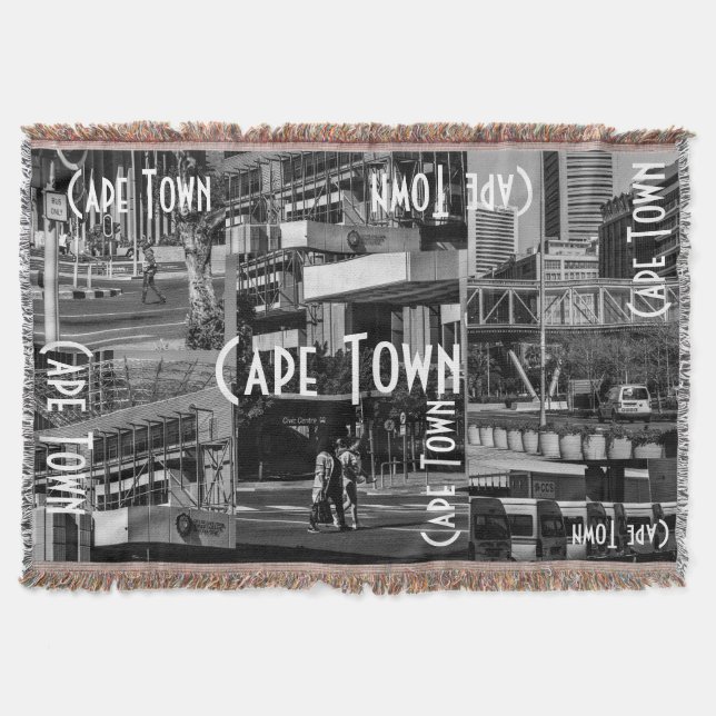 Cobertor Arquitetura Monocromática de paisagem urbana da Ci (Frente)