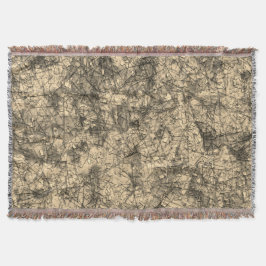 Cobertor Arranhões em arranhões em um khaki ligeiramente vi