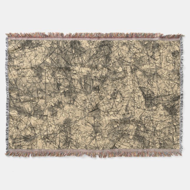 Cobertor Arranhões em arranhões em um khaki ligeiramente vi (Frente)