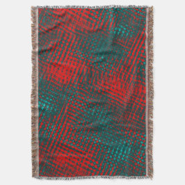 Cobertor Arranhões vermelhos cruzando o ciano queimado