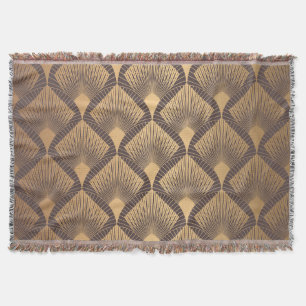 Cobertor Art Deco Glamor: Escalas de Ouros.