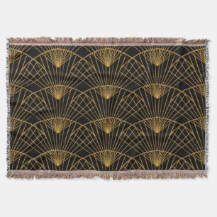 Cobertor Art Deco Glamor: Ventilador Ouro.