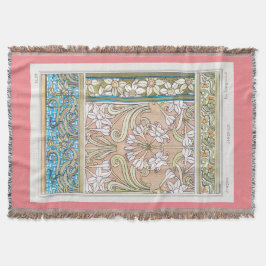 Cobertor Art nouveau daffodil Verneui têxtil arte floral