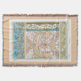 Cobertor Art nouveau daffodil Verneui têxtil arte floral