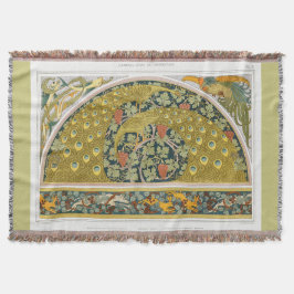 Cobertor Art nouveau pavão de videiras verneuil