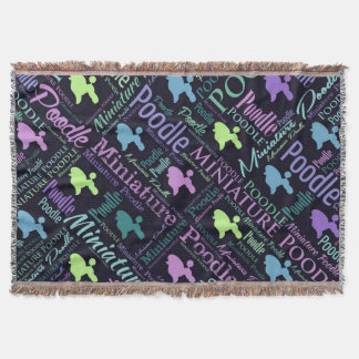 Cobertor Arte da palavra da caniche diminuta