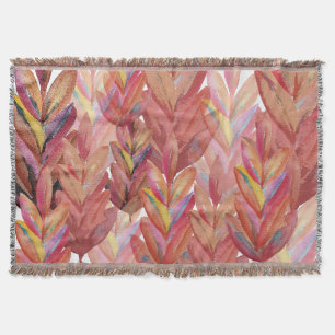 Cobertor Arte de Aquarela Exótica Verão Floral