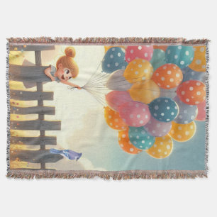 Cobertor Arte de balões brancos/fofinhos