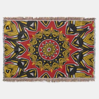 Cobertor Arte de Mandala Mosaico Inspirado em Boho Étnico