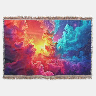 Cobertor Arte de Nebulosa Vibrante: Arte de Cor Cósmica