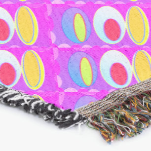 Cobertor Arte de padrão oval em cores mistas, moderno bril